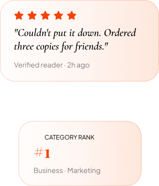 Example book marketing results dashboard